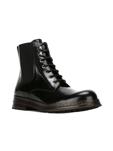 Dolce & gabbana Lace-up Boots in Black for Men | Lyst