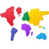 World Map Continents icon in Windows 11 Color Style