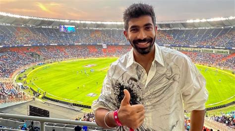 WATCH: Jasprit Bumrah spotted cheering for MI from stands in Ahmedabad