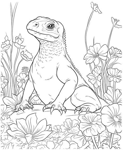 komodo dragon coloring pages 27798382 Vector Art at Vecteezy