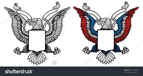 American Eagle Crest Stock Vector Illustration 127102223 ... | Stock ...