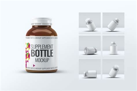 27+Best Free Vitamin Bottle Mockup PSD Template for Designer