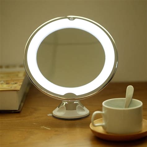 Vanity Mirror 10x Magnifying Makeup Cosmetic Beauty Lighted Mirror Bathroom Round Mirrors with ...