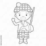 Kilt Colouring Scottish Clipart Scotland Coloring Activities St Crafts  sketch template