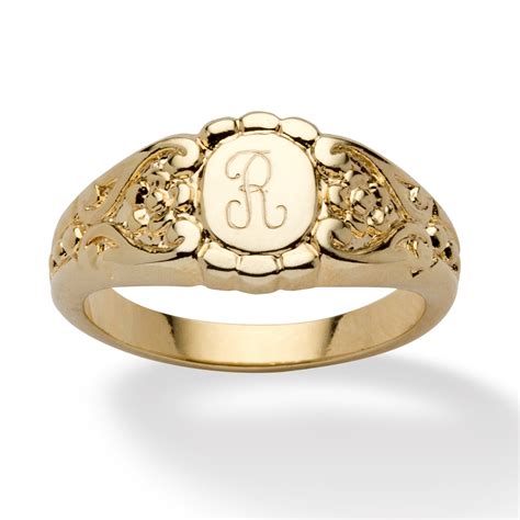 14k Gold Monogram Signet Rings | semashow.com