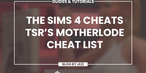 The Sims 4 Cheat Codes - The Sims Resource - Blog