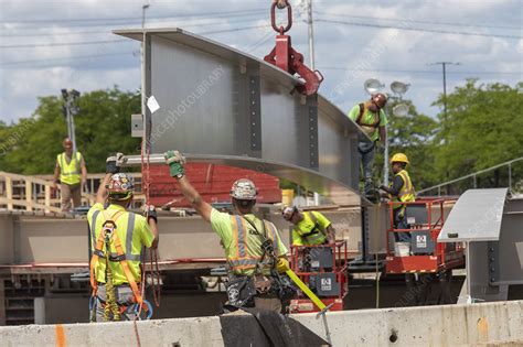 Road bridge construction, USA - Stock Image - C041/7284 - Science Photo Library