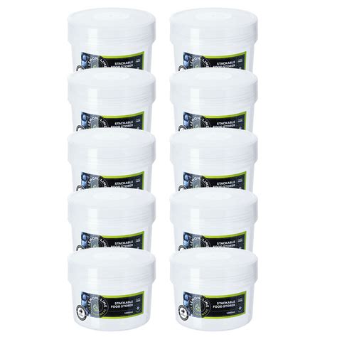 10PK Lemon & Lime 1L Keep Fresh Stackable Food Storer - Online | KG ...