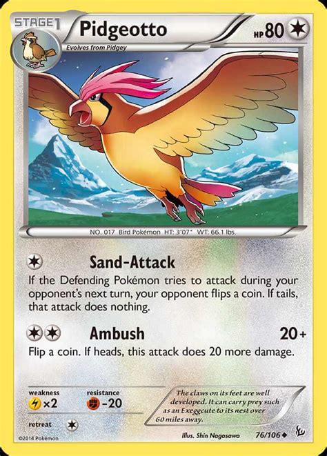 Pidgeotto (xy2-76) - Pokémon Card Database - PokemonCard