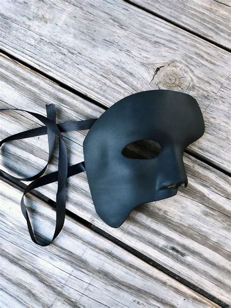 Black Phantom Masquerade Mask Mask for Men Phantom Mask | Etsy