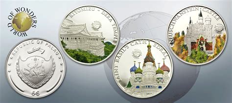 Palau. $5 2010. World of Wonders: 4 Coin Proof Set