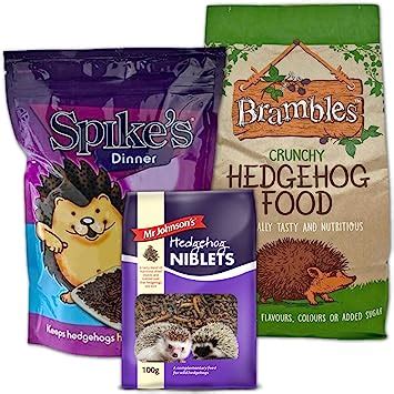 Hedgehog Food Bundle Containing Brambles Dry Hedgehog Food & Spikes Semi Moist Hedgehog Food ...