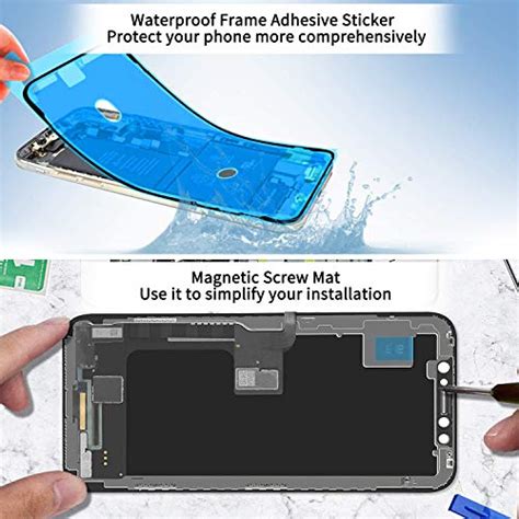 Mobkitfp for iPhone X Screen Replacement 5.8 inch, LCD Display with 3D Touch Digitizer, Repair ...