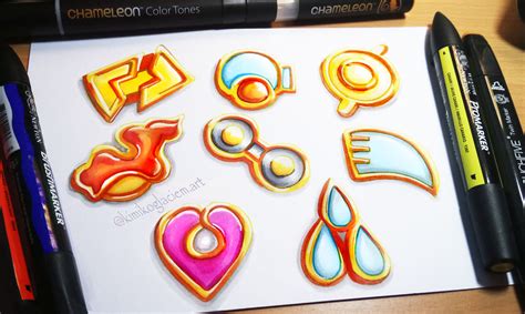 Pokemon Hoenn Badge Set by KimikoGlaciem on DeviantArt