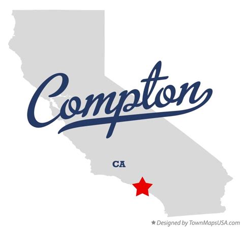 Map of Compton, CA, California