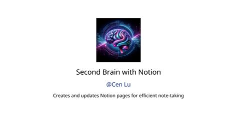 Second Brain with Notion GPTs features and functions, examples and prompts | GPT Store