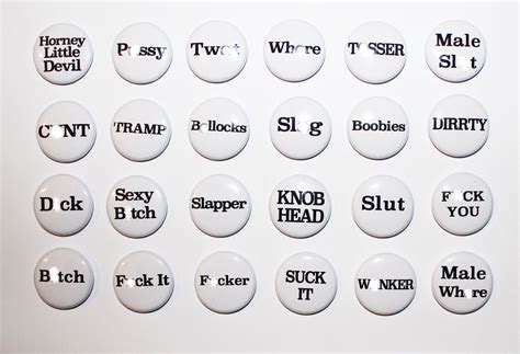 1" (25mm) Rude Naughty Swear Words - Adult 18+ Button Badges | eBay