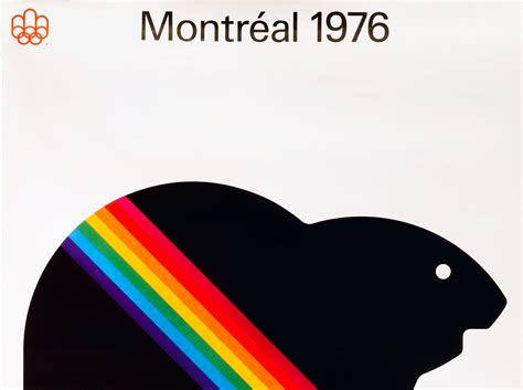 1976 Original Montreal Olympics poster - Beaver, Amik (Medium) Mascot – L'Affichiste