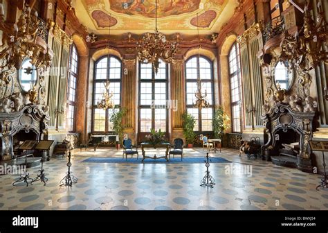 Ksiaz castle - interior - Maksymilian Hall, Sudeten mountains, Silesia, Poland Stock Photo - Alamy