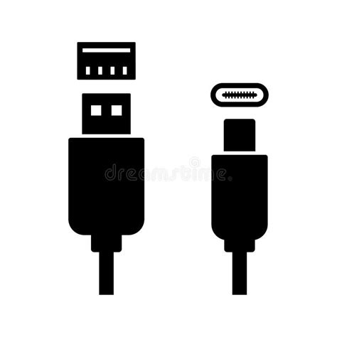 Cable, Connector, Displayport Icon. Glyph Style Vector EPS Stock ...