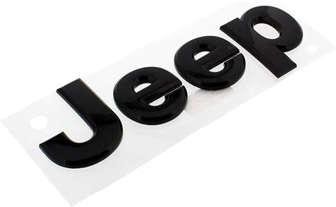 Jeep Grand Cherokee 2013 Gloss Black Jeep front hood emblem nameplate decal OEM, Emblems ...