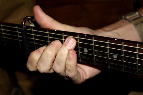 Free picture: hand, chord, guitar