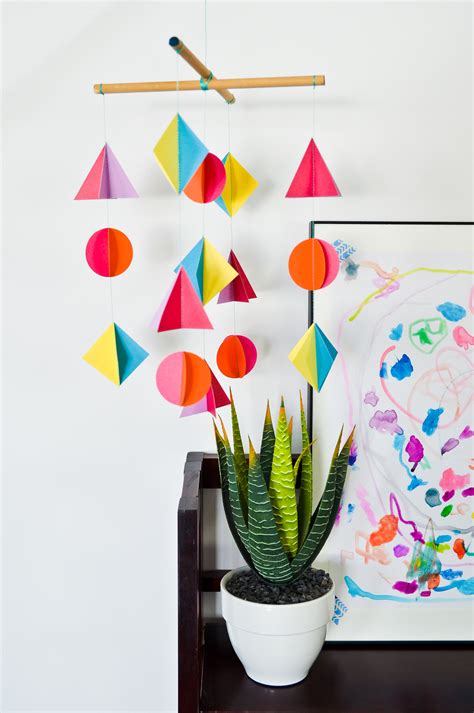 DIY: Colorful Geometric Baby Mobile - Project Nursery