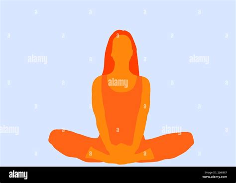 yoga pose second chakra illustration Stock Photo - Alamy