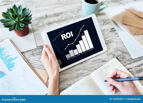 ROI, Return on Investment, Business and Financial Concept. Stock Image - Image of mockup ...