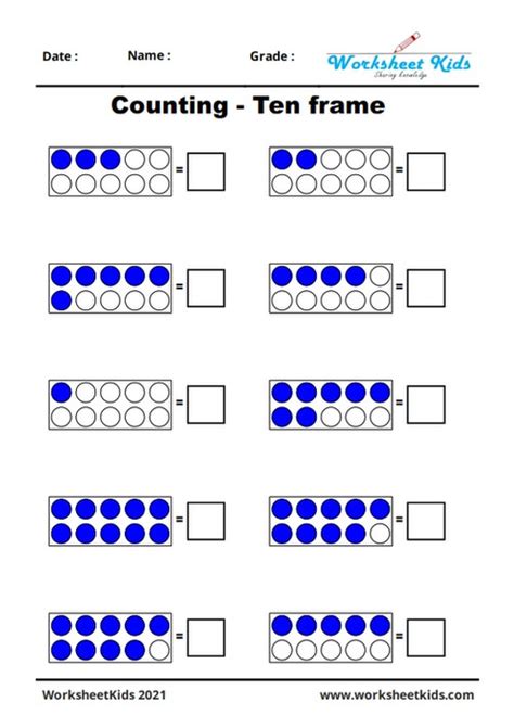 Ten frame activities for kindergarten | Addition & subtraction using 10 frame