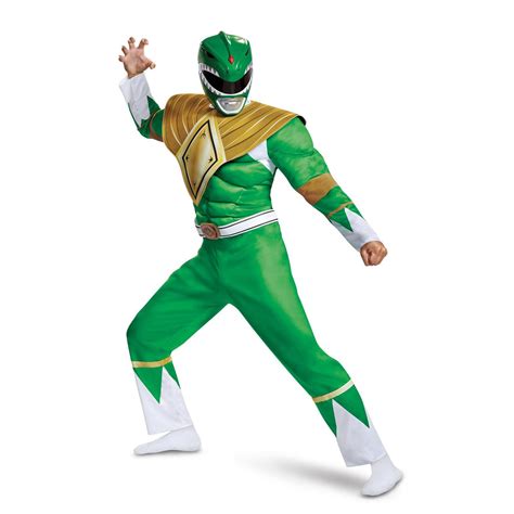 Power Rangers - Mighty Morphin Green Ranger Classic Muscle Adult Halloween Costume - Walmart.com ...