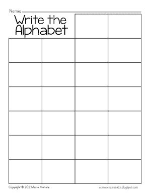 Alphabet Grid - Fill Online, Printable, Fillable, Blank | pdfFiller