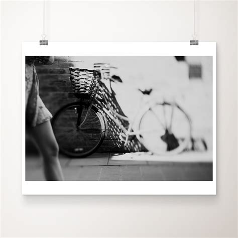 Black and White Bicycle Photograph Cambridge Print Urban - Etsy