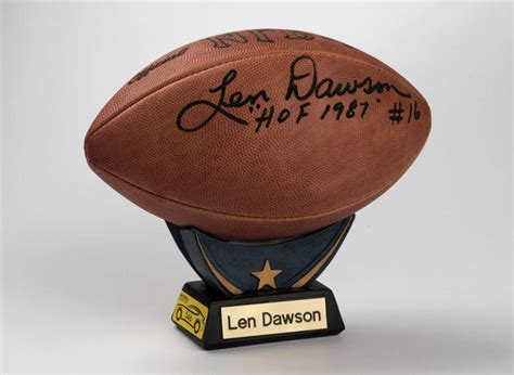 Len Dawson signed football