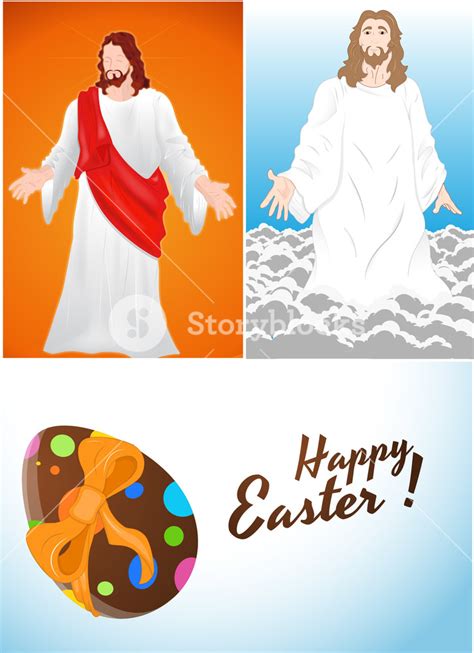 Jesus And Easter Egg Vectors Royalty-Free Stock Image - Storyblocks