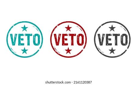 Veto Stamp Icons Few Color Versions Stock Illustration 2161120387 ...