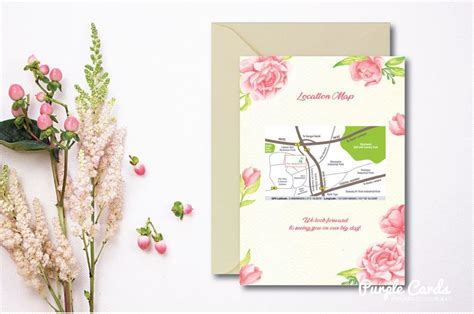 Rose Floral Wedding Card