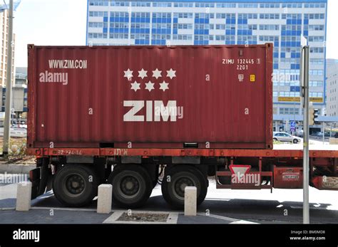 Zim Integrated Shipping Service logo on a shipping container Stock Photo - Alamy