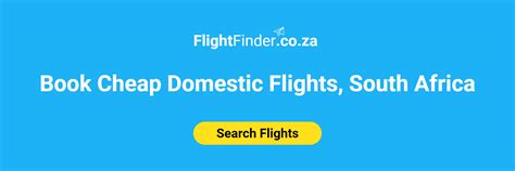 Book Cheap Domestic Flights South Africa | flightfinder.co.za