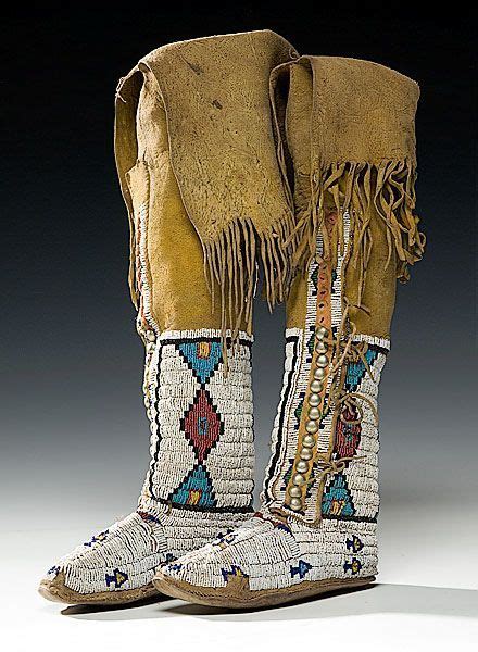 Indian Moccasin Boots for Women | ... Cheyenne Girl's Beaded Hide Boot Moccasins, - Cowa ...