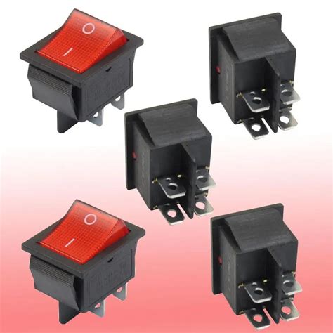 Cheap Rocker Switch Double Pole Single Throw Best 4 Pin Terminals-in Switches from Home ...