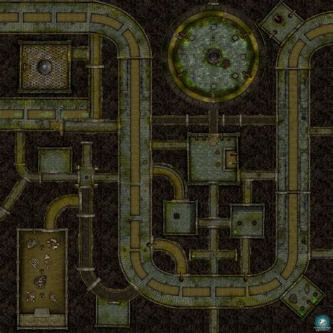 Sewer Dungeon : battlemaps | Fantasy city map, Dungeon maps, Tabletop ...