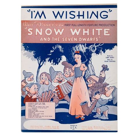 Snow White "I'm Wishing" Sheet Music.