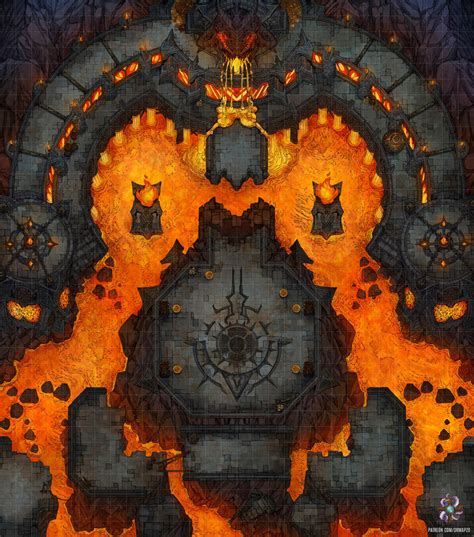 Lava Temple Battle Map by Hassly on DeviantArt