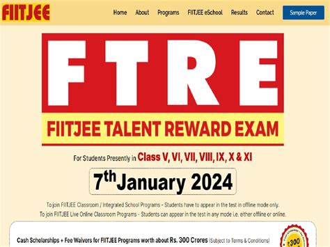 FIITJEE FTRE result 2024 declared at fiitjee-ftre.com; check direct link here | Exam Results ...