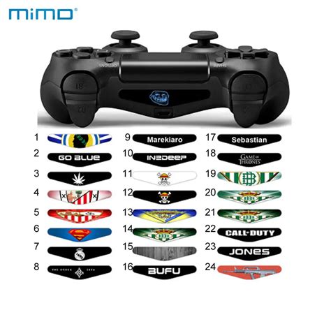 MIMD 2PCS Stickers For Sony PS4 controller LED Light Bar Decal PVC ...