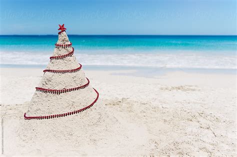 "A Sand Christmas Tree At The Beach In Western Australia At Christmas" by Stocksy Contributor ...