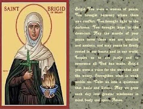 Saint Brigid of Ireland Feast Day: February 01 | Citaten