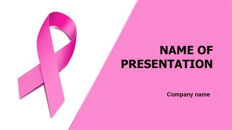 Powerpoint Templates and Backgrounds: Breast Cancer PowerPoint template and theme