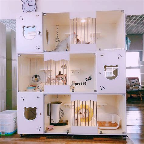 Buy Solid Wood cage/pet cage/cat Condos for Indoor Cats/cat Houses/cat Condos and Towers/Wooden ...